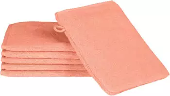 ROSS Waschhandschuh Sensual Skin 16x22cm (6 Stk.) orange (peach pink) (17180635-0)