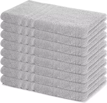 Lavea Handtuch Set Elena (8-St) 50x100 cm Silber