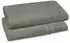 ZOLLNER Saunatuch 2er-Set, Baumwolle, 70x180cm, 450g/m², taupe (00000132-070180-948)