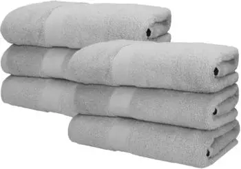 Betz Manufaktur Saunatuch Premium 6er-Set 100% Baumwolle 70x200cm silber
