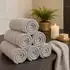 Betz Manufaktur Saunatuch Premium 6er-Set 100% Baumwolle 70x200cm silber
