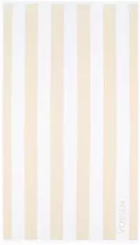 Vossen Signature Strandtuch Velours, beige, 100x180cm