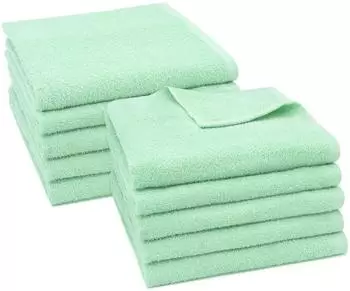 ZOLLNER Handtuch 10er-Set, 100% Baumwolle, 50x100cm, mint (00000664-050100-368)