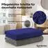 Komfortec Saunatuch Set 2er 80x200cm, 100% Baumwolle, anthrazit/navyblau (2er-80x200-anthrazit-navyblau)