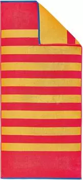 Dyckhoff Strandtuch Stripes 80x180cm, rot, 100% Baumwolle