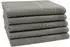 ZOLLNER Duschtücher 5er-Set Waffelmuster 70x140cm, Baumwolle, grau