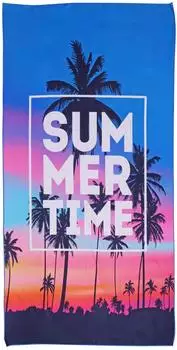 Capelli Strandtuch "Summer Time" Mikrofaser 80x160cm blau (97127238-0)