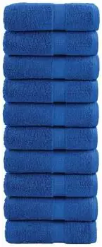 vidaXL SOLUND Waschhandt&uuml;cher 10er-Set, blau, 30x30cm, 600g/m&sup2; (137181)
