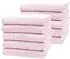 ZOLLNER Handtücher 10er-Set 50x100cm, 70% Baumwolle 30% Polyester, rosa (340g/m²)