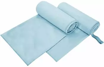 vidaXL Sporthandtücher 200x100cm, blau, 2er-Set