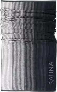 Lashuma Helsinki Saunahandtuch Frottee 85x200cm grau-schwarz