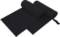 vidaXL Sporthandt&uuml;cher 2 stk. Schwarz 200 x 100 cm