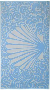 Vossen Aqua Flow Strandtuch 100x180cm Baumwolle blau (Pacific Pearl - 0002)