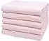 ZOLLNER Duschtücher 70x140cm 340g/m² Mischgewebe rosa, 5er-Set