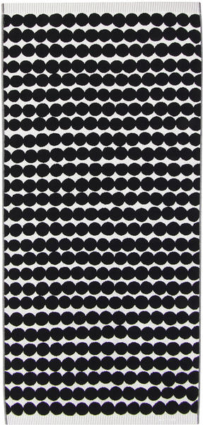 Marimekko Räsymatto 70x150cm schwarz/weiß