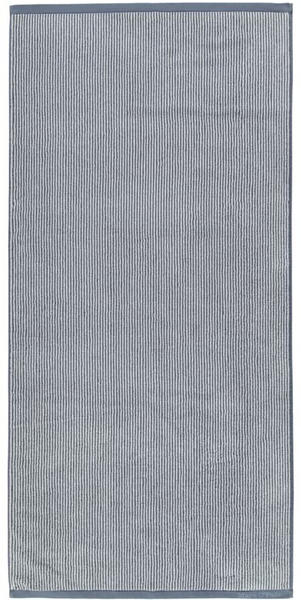 Marc O'Polo Timeless Tone Stripe 70x140cm rauchblau/off-white