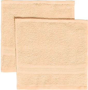 REDBEST Walk-Frottier Seiftuch Chicago im 2er-Pack orange 30x30 cm