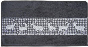 Dyckhoff Duschtuch Hirschparade 70 x 140 cm Graphit - Grau