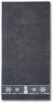 Dyckhoff Duschtuch Schneemann 70 x 140 cm Graphit - Grau