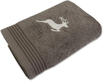 Framsohn Frottier Handtuch Hirsch 50 x 100 cm Taupe - Braun
