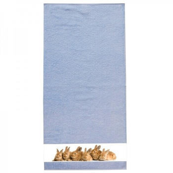 Framsohn Handtuch Hase 50 x 100 cm Aqua - Blau