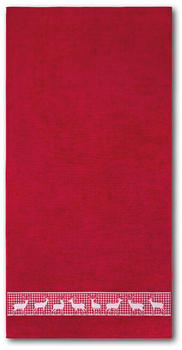 Dyckhoff Handtuch Hirschparade 50 x 100 cm Granat - Rot