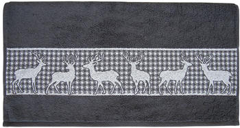Dyckhoff Handtuch Hirschparade 50 x 100 cm Graphit - Grau