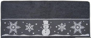 Dyckhoff Handtuch Schneemann 50 x 100 cm Graphit - Grau
