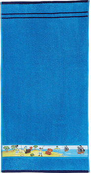 Erwin Müller Walk-Frottier Kinder-Badetuch blau 70x140 cm