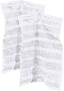 Caw&ouml; Walk-Frottier G&auml;stetuch 1001 Noblesse im 2er-Pack weiss 30x50 cm
