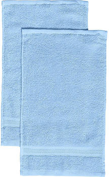 REDBEST Walk-Frottier Gästetuch Chicago im 2er-Pack blau 30x50 cm