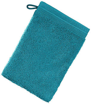 Möve Walk-Frottier Waschhandschuh Superwuschel gruen/blau 15x20 cm