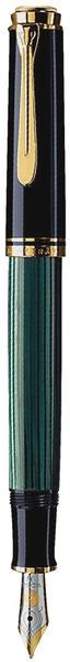 Pelikan Füller Souverän M400 Feder M schwarz/grün 14-Karat Bicolor-Goldfeder