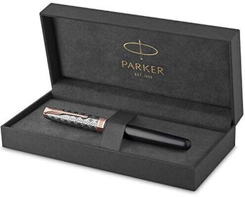 Parker Sonnet Premium Metal und Grey G.C. Edelstahlgehäuse grau 18-Karat-Goldfeder F (2119788)