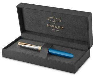 Parker Füller 51 Premium Turquoise G.C. Feder F Edelharzgehäuse türkis vergoldete Zierteile