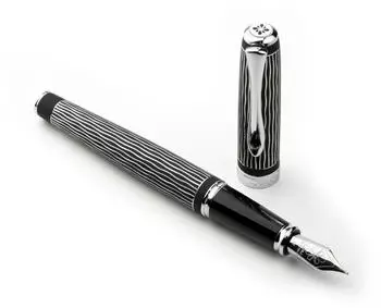Diplomat F&uuml;llhalter Excellence A plus Wave guillochiert lapis schwarz M