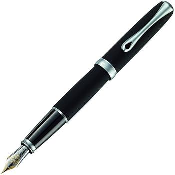 Diplomat Füllhalter Excellence A2 lapis schwarz matt chrom 14 KT F