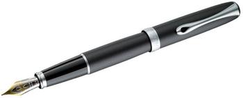Diplomat Füllhalter Excellence A2 lapis schwarz matt chrom 14 KT B
