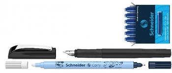 Schneider Ceod Classic schwarz + 6 TP blau / Tintenlöscher Corry (76851)