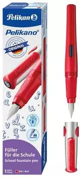 Pelikan F&uuml;ller o Original, Feder M, f&uuml;r Rechtsh&auml;nder, aus Kunststoff, rot