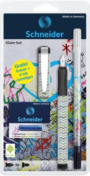 Schneider Pen Schneider Glam M sortiert Set + Tintenlöscher Corry + 6 Patronen (74400)