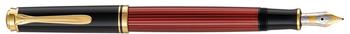 Pelikan Souverän M400 EF schwarz/rot in Präsent-Etui (925131)