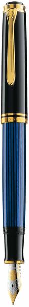 Pelikan Souverän M800 schwarz/blau 18 Karat Bicolor-Goldfeder Feder B (995969)