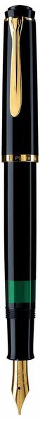 Pelikan Classic M200 schwarz 24 Karat vergoldete Edelstahlfeder B (994012)