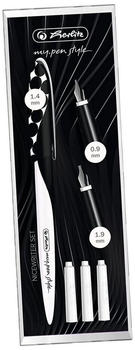 Herlitz Kalligrafie-Set Nicewriter Set my.pen style Just Black 0,9 / 1,4 / 1,9mm Metall (50040377)