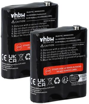 vhbw 2x Akku als Ersatz für Motorola 4002A, 56315, AP-4002, 1532, 53615 für Funkgerät 1500mAh 3,6V NiMH (181762108-26)