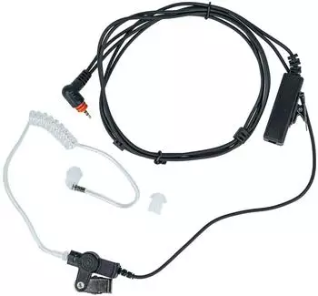 vhbw Headset für Motorola SL7550, SL1K, SL4010, SL1600, SL4000, SL7500, SL1M, schwarz, transparenter Akustikschlauch