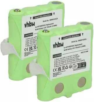 vhbw 2x Akku f&uuml;r Oricom PMR1000 700mAh 4,8V NiMH (118473099-2)