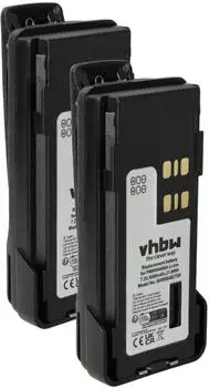 vhbw Akku 2x Li-Ion 3000mAh 7,2V für DP2400e / DP2000 / DP2600 Funkgerät