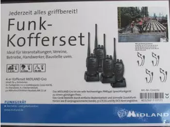 Midland G10 PMR-Funkger&auml;t - 4er Kofferset